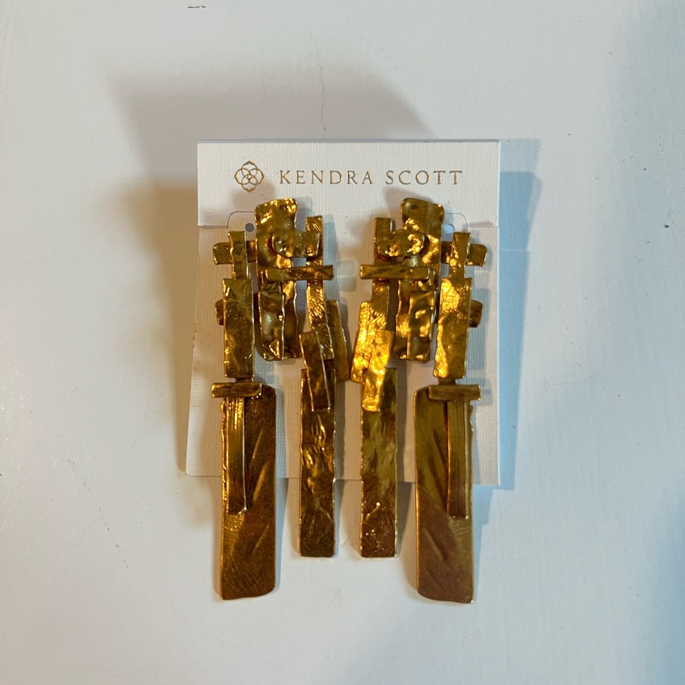 Kendra Scott Gold Statement Earrings